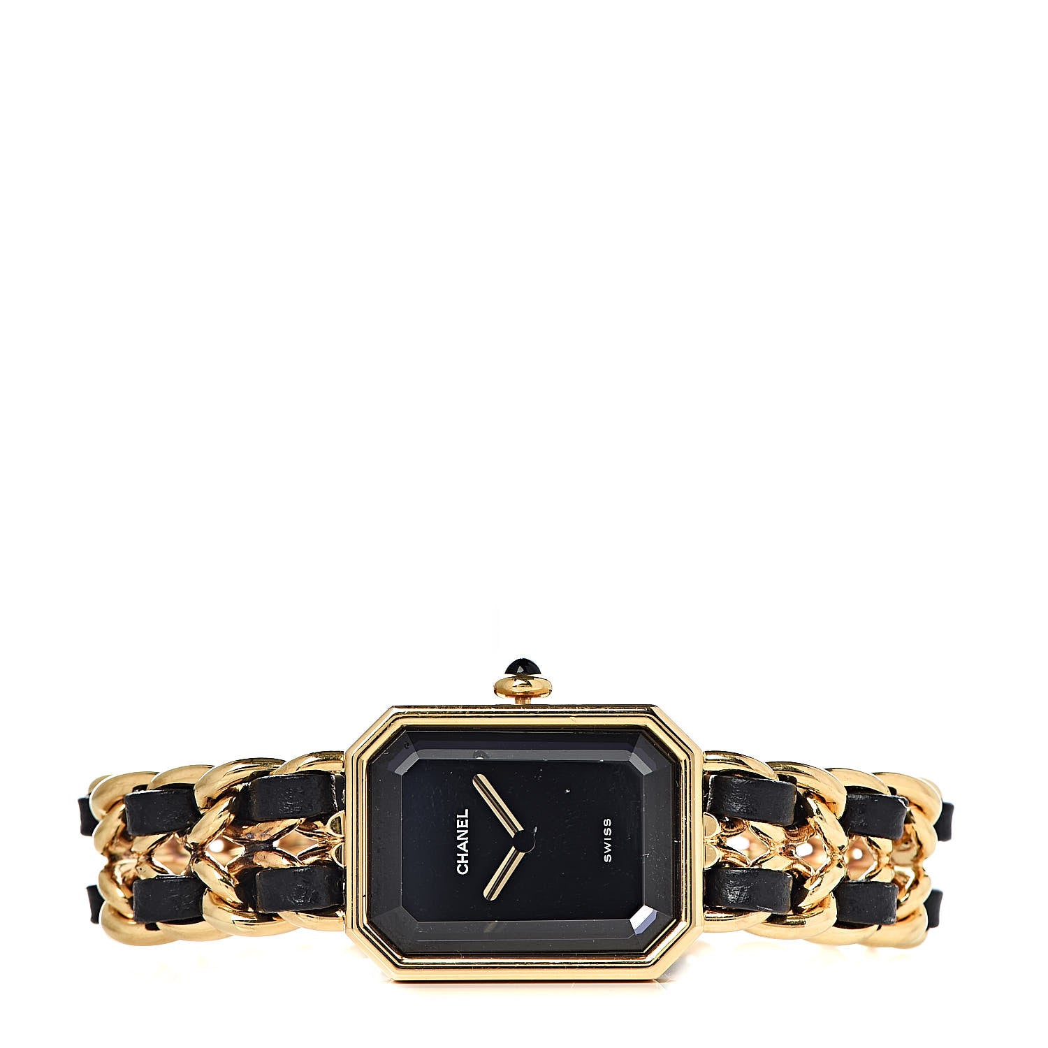 Chanel Stainless Steel Lambskin 20mm Chain Premiere Quartz Watch Gold M 3 of 11