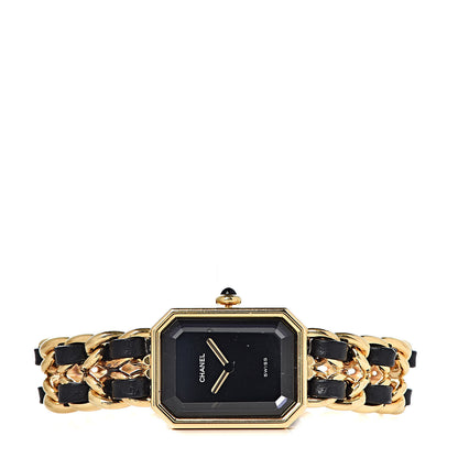 Chanel Stainless Steel Lambskin 20mm Chain Premiere Quartz Watch Gold M 3 of 11