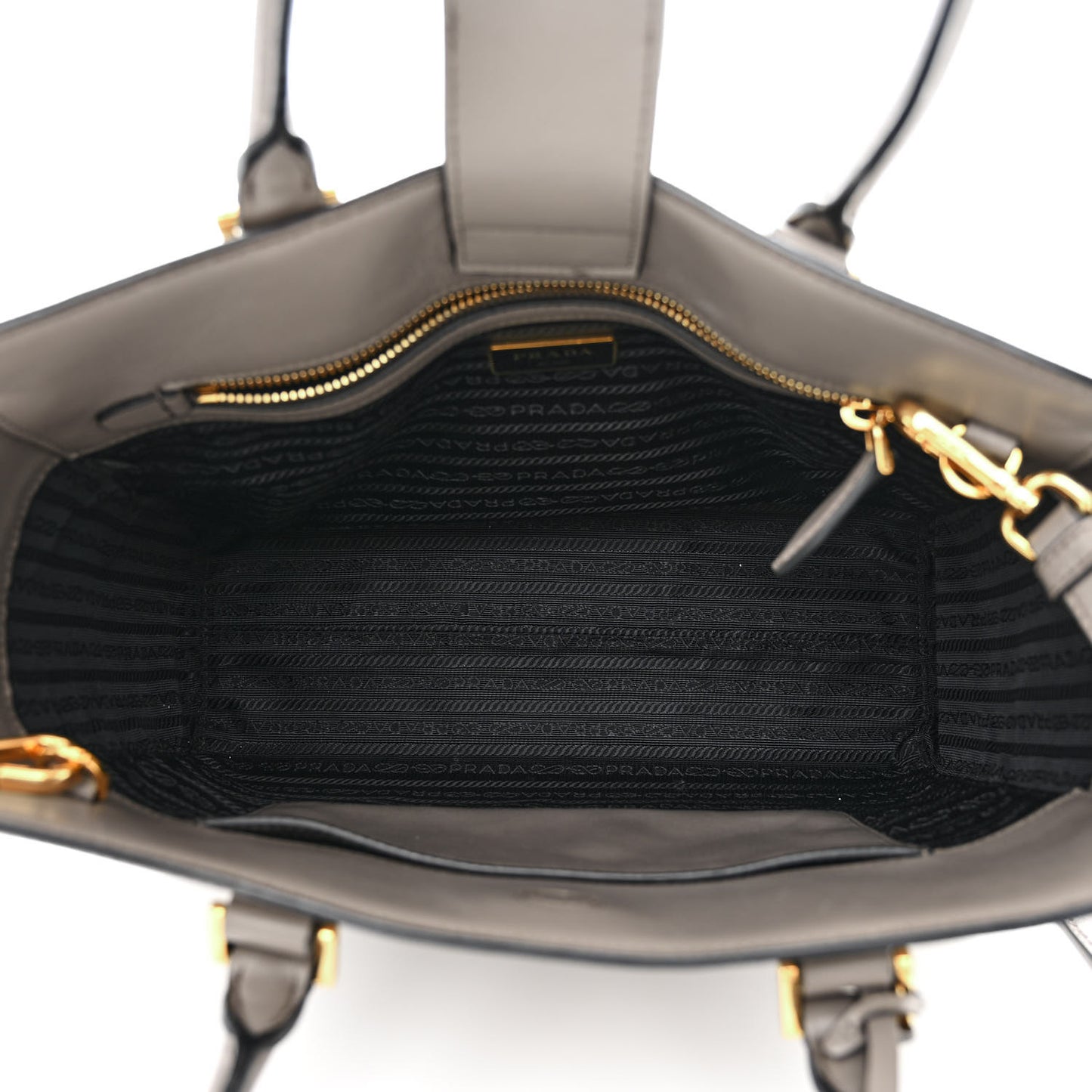 Saffiano Soft Calfskin Zippered Tote Marmo