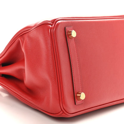 Hermes Swift Birkin 25 Rouge Casaque 9 of 10