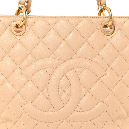 Chanel Caviar Quilted Grand Shopping Tote GST Beige Clair 8 of 10