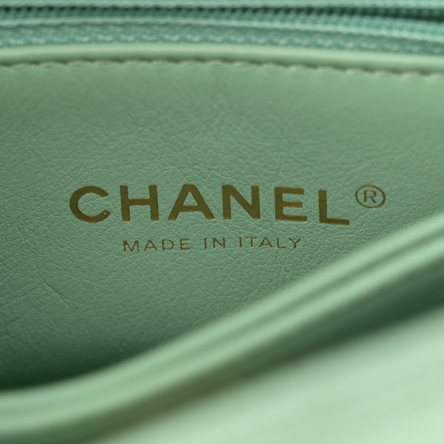 Caviar Quilted Extra Mini Coco Chain Handle Flap Light Green