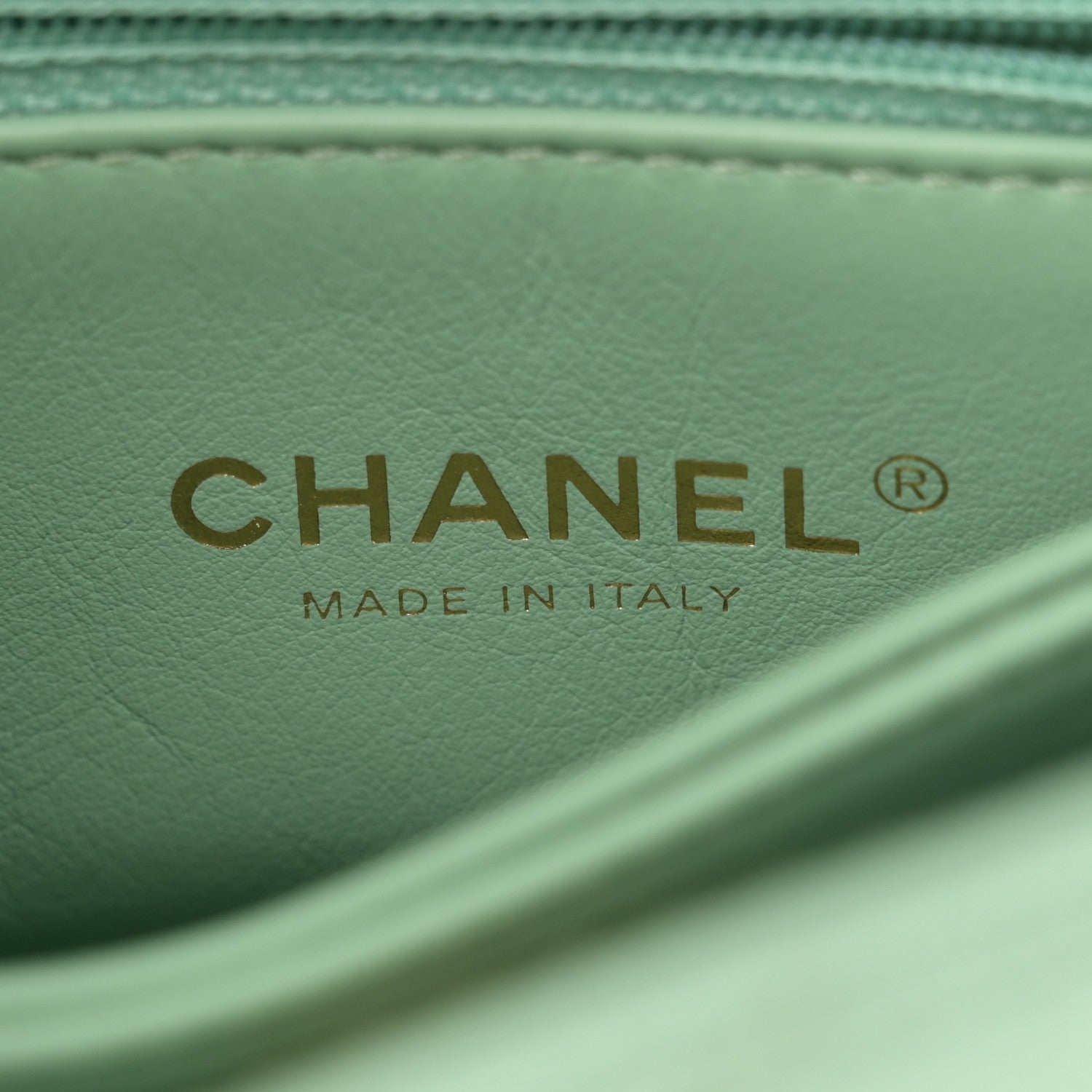 Chanel Caviar Quilted Extra Mini Coco Chain Handle Flap Light Green 6 of 12