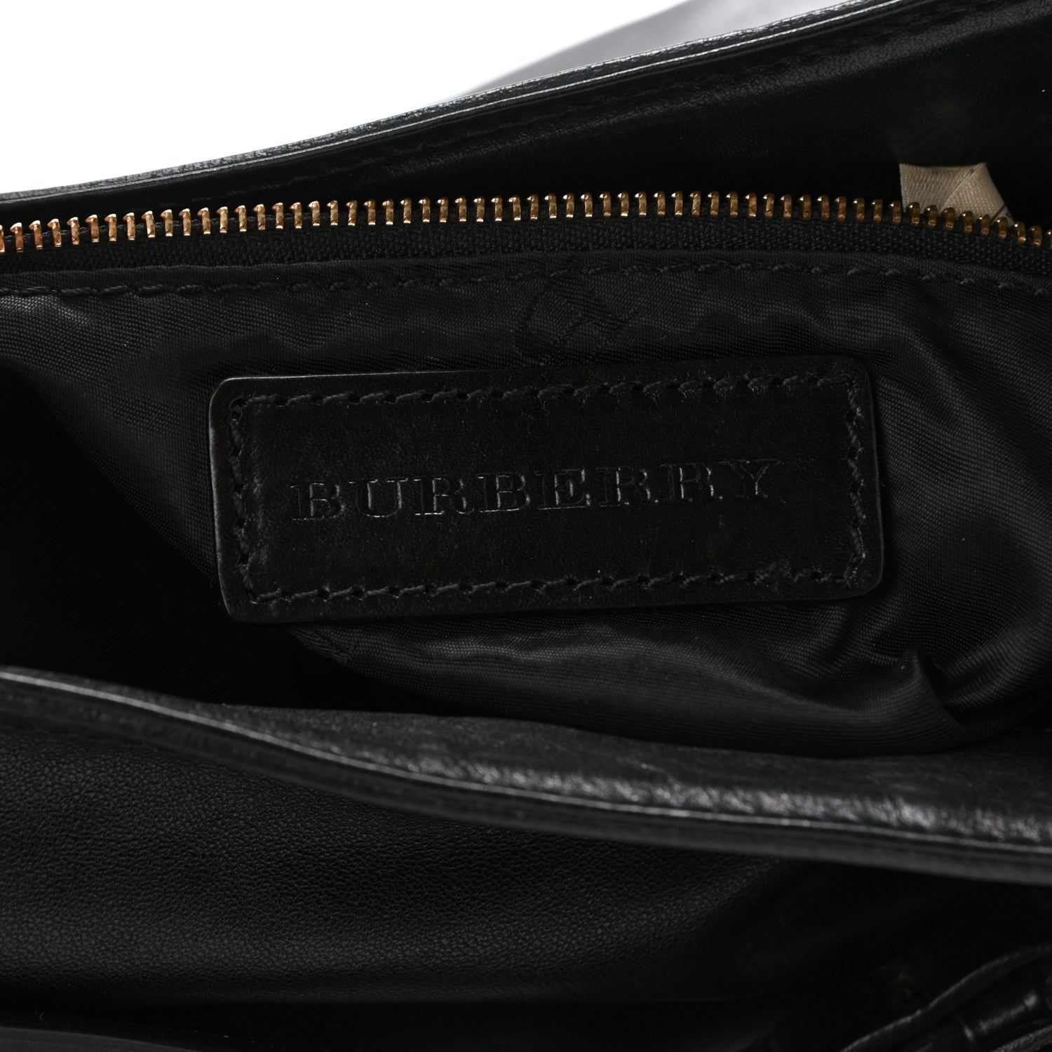Burberry Lambskin Bridle Calfskin Small Dutton Hobo Black 5 of 14