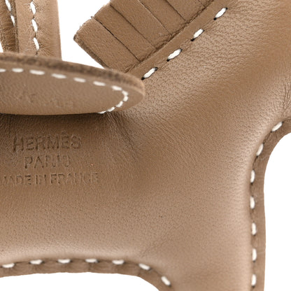 Hermes Milo Lambskin Grigri Rodeo Horse Bag Charm PM Etoupe 6 of 10