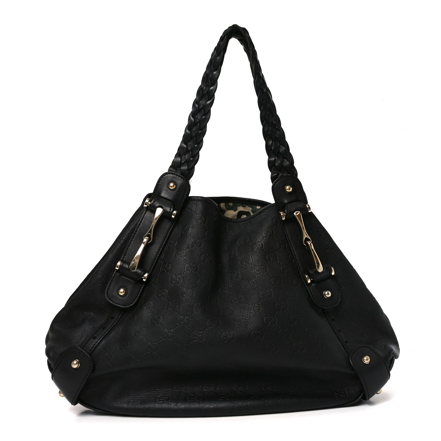 Gucci Guccissima Medium Pelham Shoulder Bag Black 1 of 11
