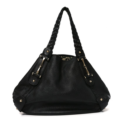 Gucci Guccissima Medium Pelham Shoulder Bag Black 1 of 11