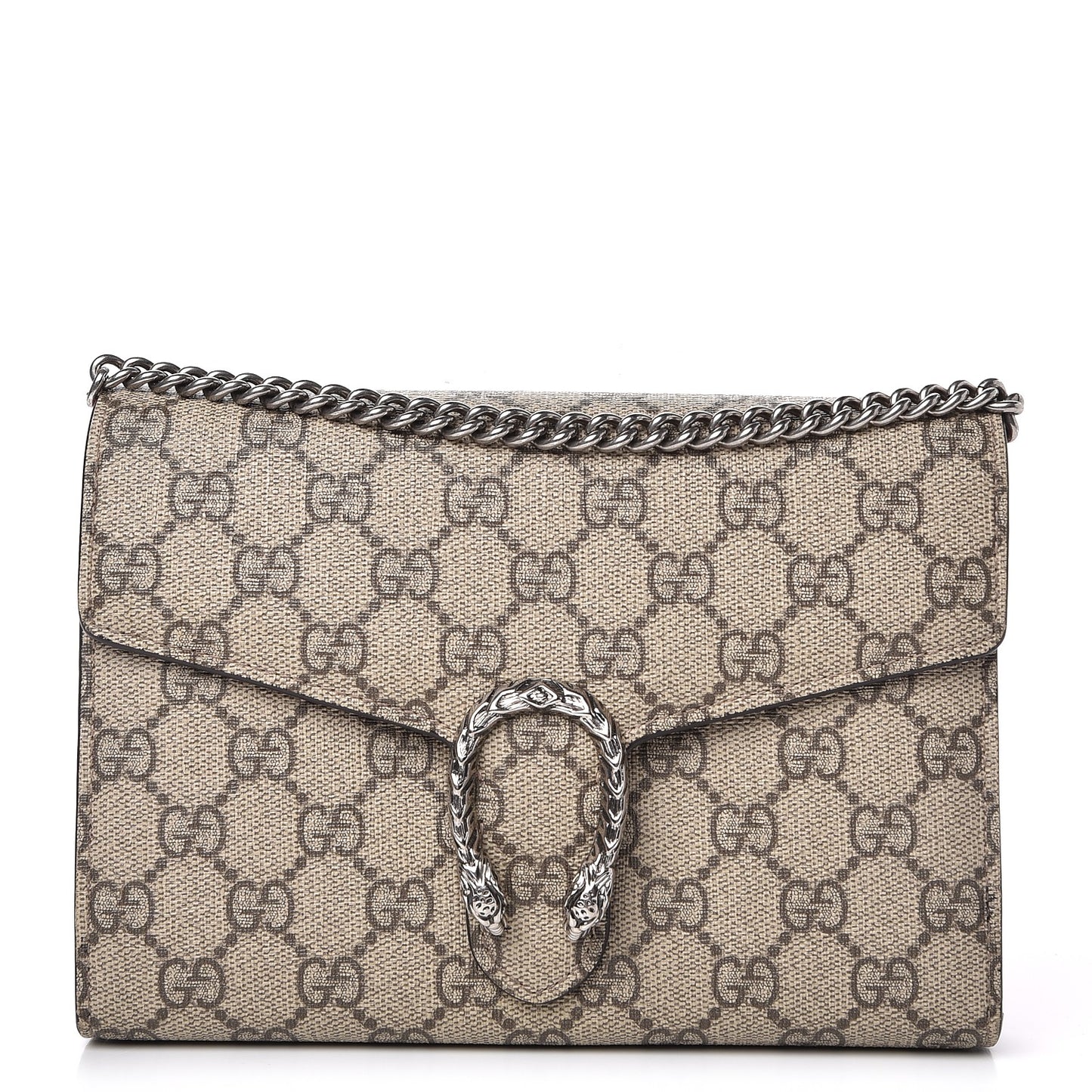 GG Supreme Monogram Mini Dionysus Chain Wallet Beige Pink