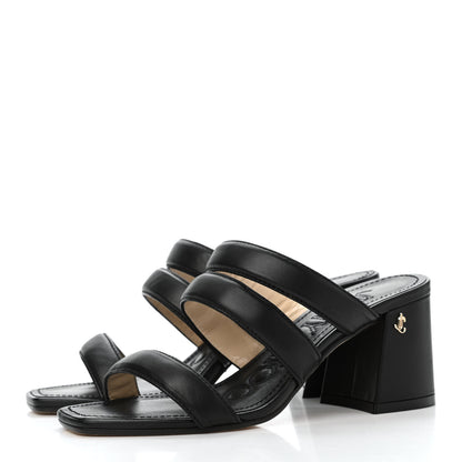 Jimmy Choo Nappa Auna 65 Mule Sandals 35 Black 3 of 10