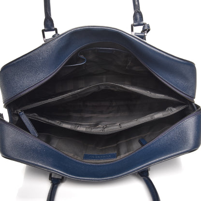Burberry Textured Calfskin Briefcase Bag Dark Cobalt 5 of 12