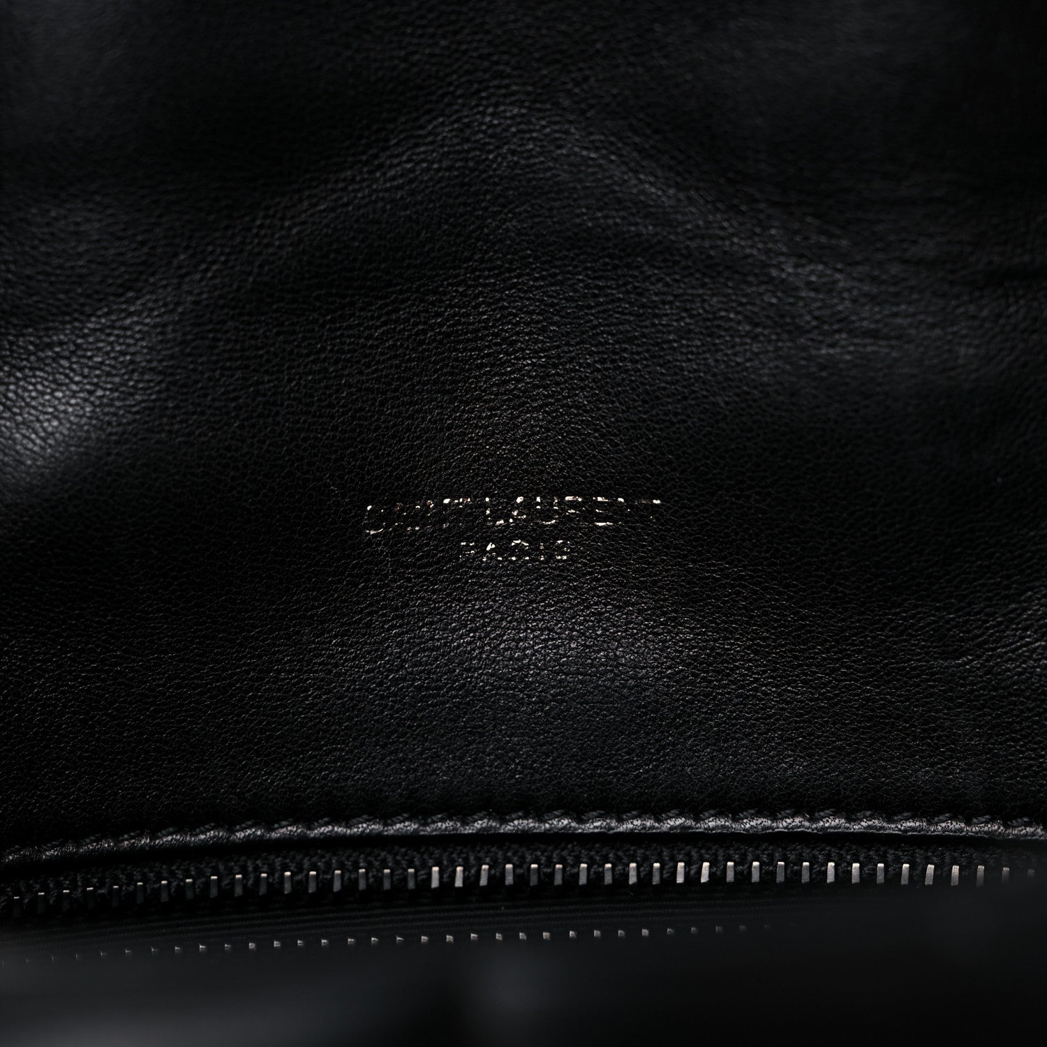 Saint Laurent Lambskin Quilted Toy Loulou Puffer Monogram Chain Satchel Black 6 of 14