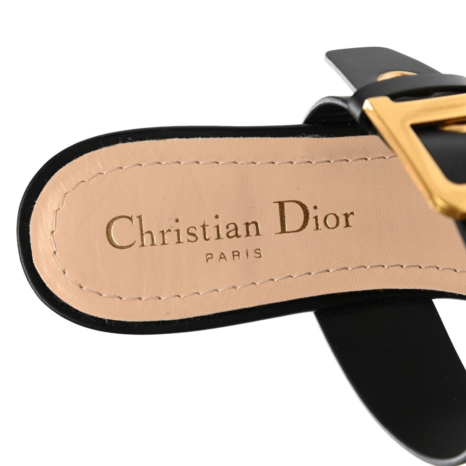 Christian Dior Technical Fabric D-Dior Ballerina Flat Mule 37.5 Black 7 of 8
