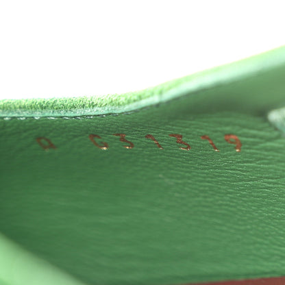 Chanel Suede Patent Calfskin CC Cap Toe Slingback Flats 38.5 Green 9 of 10