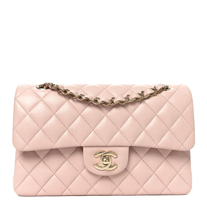 Chanel Lambskin Quilted Small Double Flap Light Pink 1 of 10