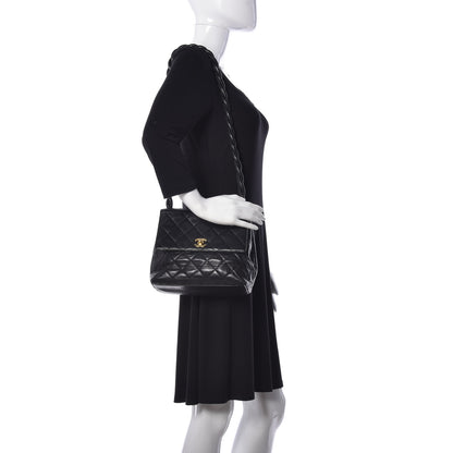 Chanel Lambskin Quilted Medium Braided Single Flap Black 2 of 9