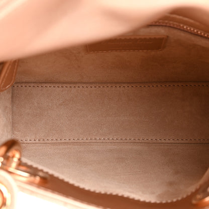 Christian Dior Iridescent Metallic Lambskin Cannage Mini Lady Dior Pink 5 of 12