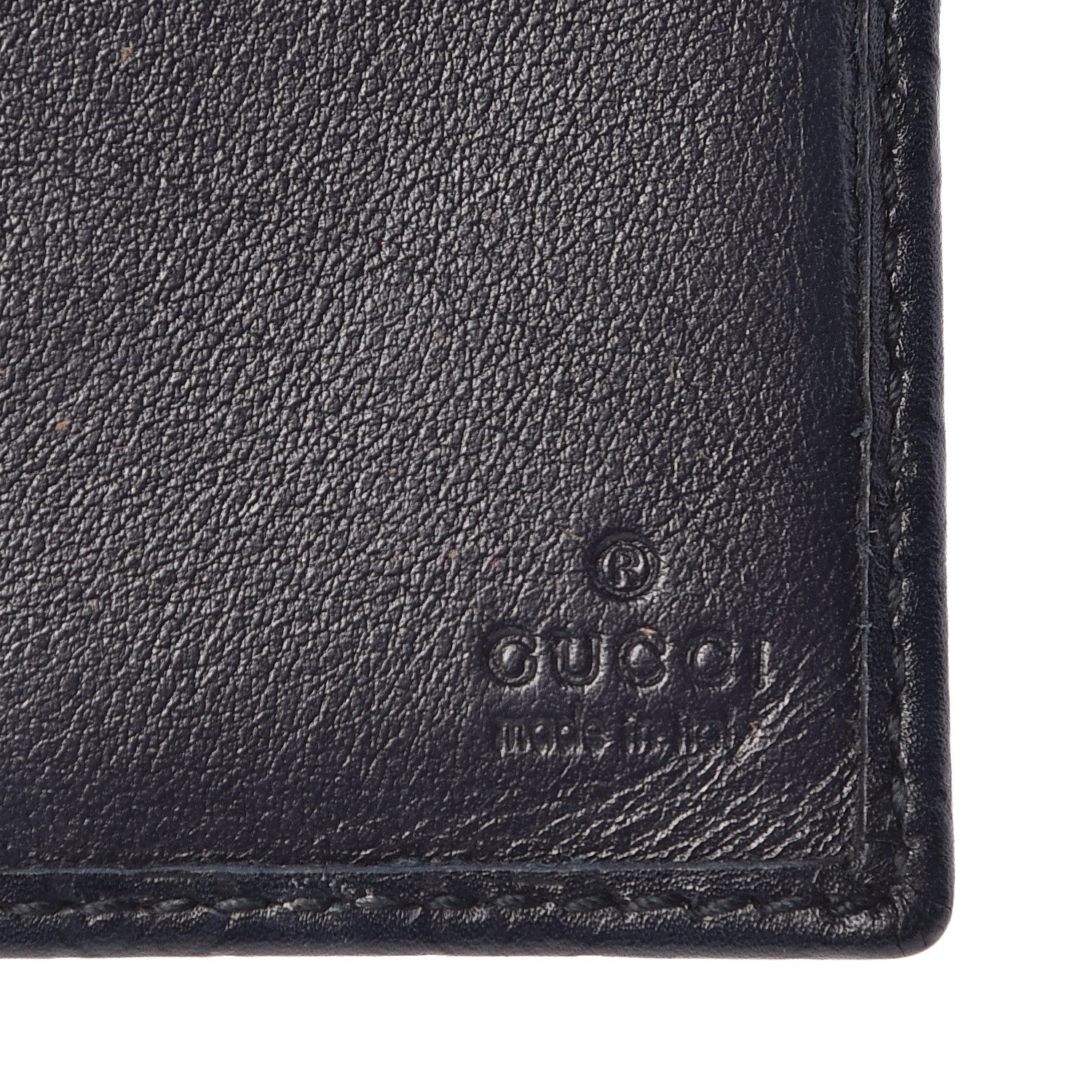 Gucci Microguccissima Bi-Fold Wallet Navy Blue 6 of 9