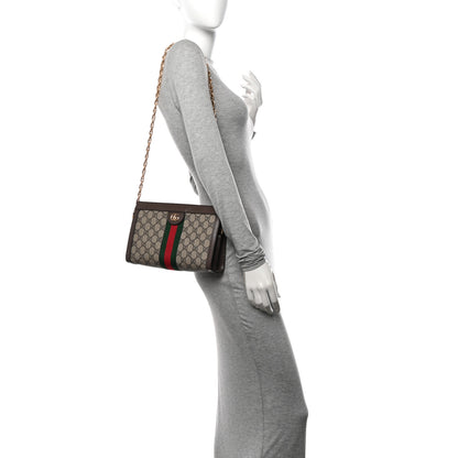 Gucci GG Supreme Monogram Web Small Ophidia Chain Shoulder Bag Brown 2 of 10