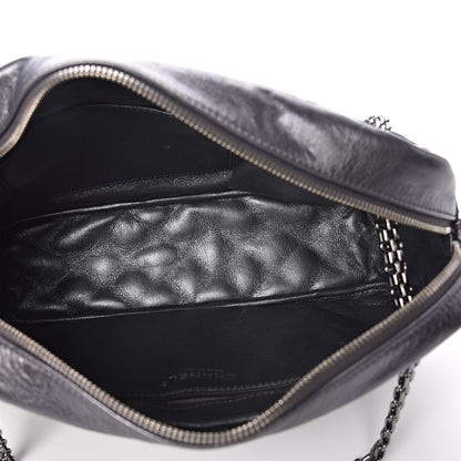 Chanel Metallic Aged Calfskin Quilted Medium Reissue Camera Case Dark Silver 5 of 11
