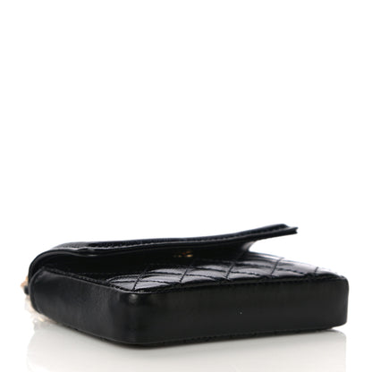 Chanel Shiny Aged Calfskin Quilted Waist Belt Bag Black 4 of 11