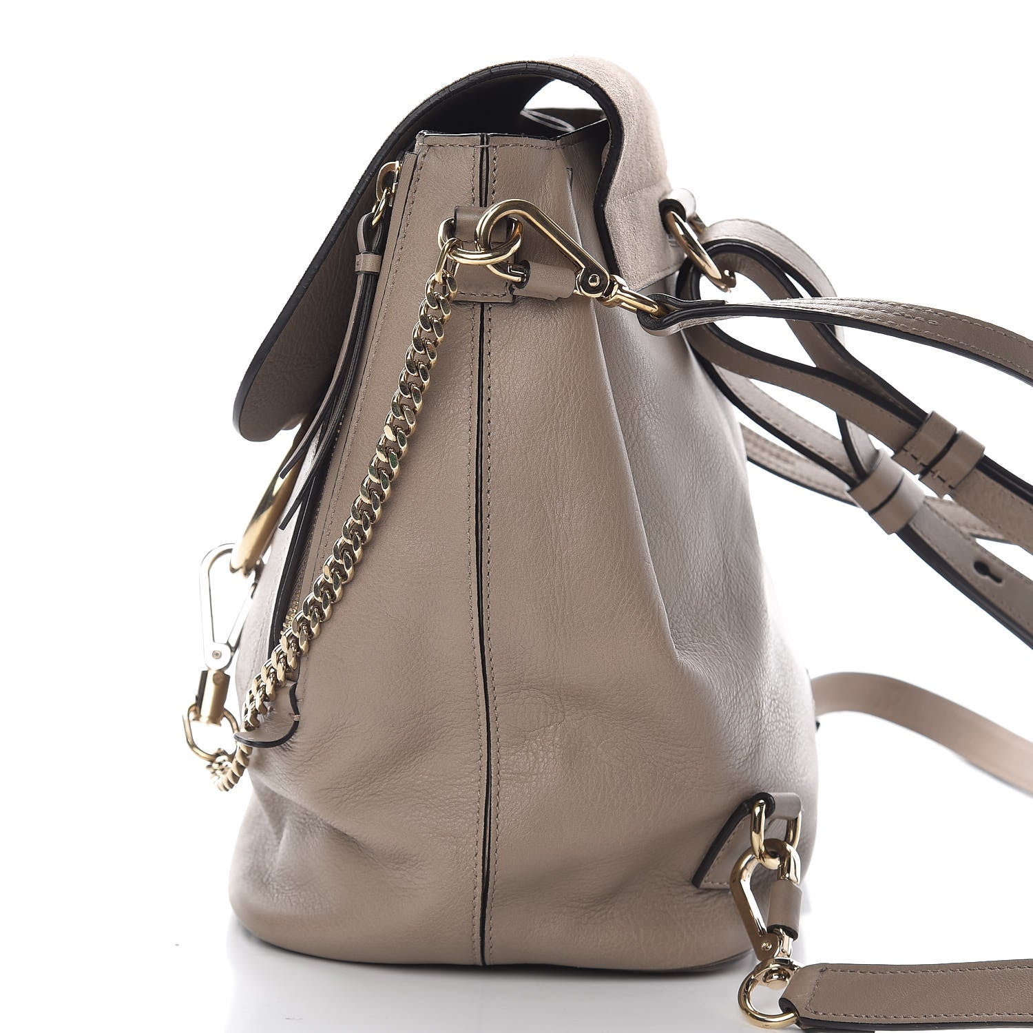 Chloe Suede Calfskin Medium Faye Backpack Motty Grey 17 of 18