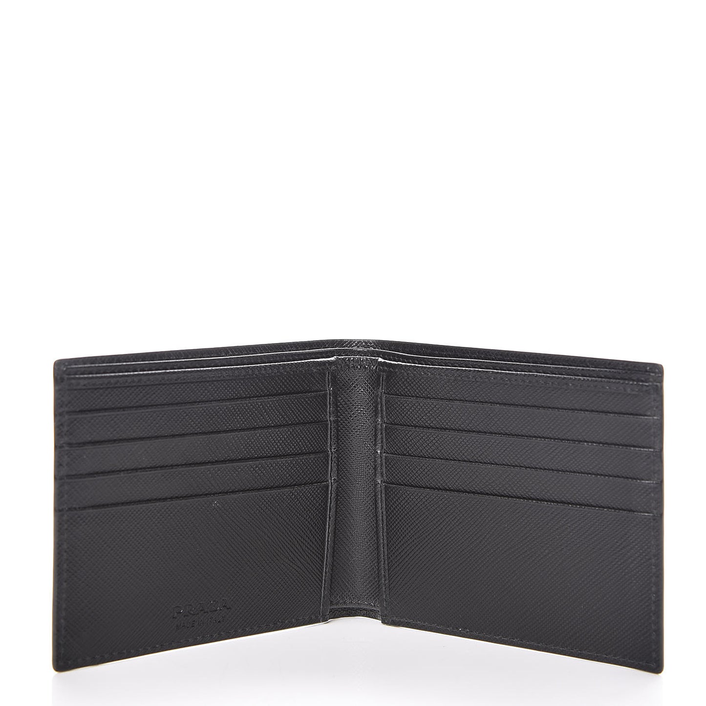Saffiano Palm Tree Bi-Fold Wallet Black
