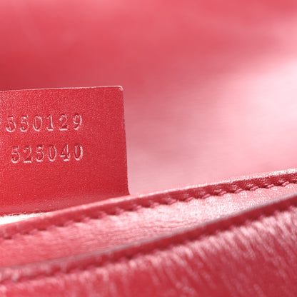 Gucci Vitello Palmellato Lux Bi-Color Small Arli Flap Shoulder Bag New Cherry Red Black 7 of 11