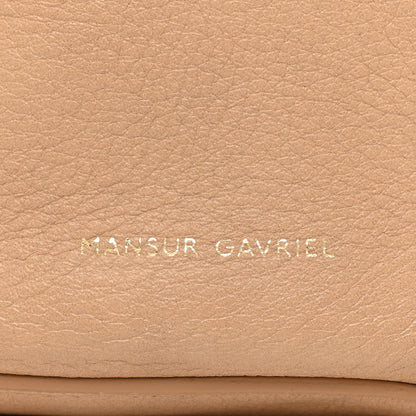 Mansur Gavriel Pebbled Calfskin Zip Bucket Bag Aglio 12 of 12