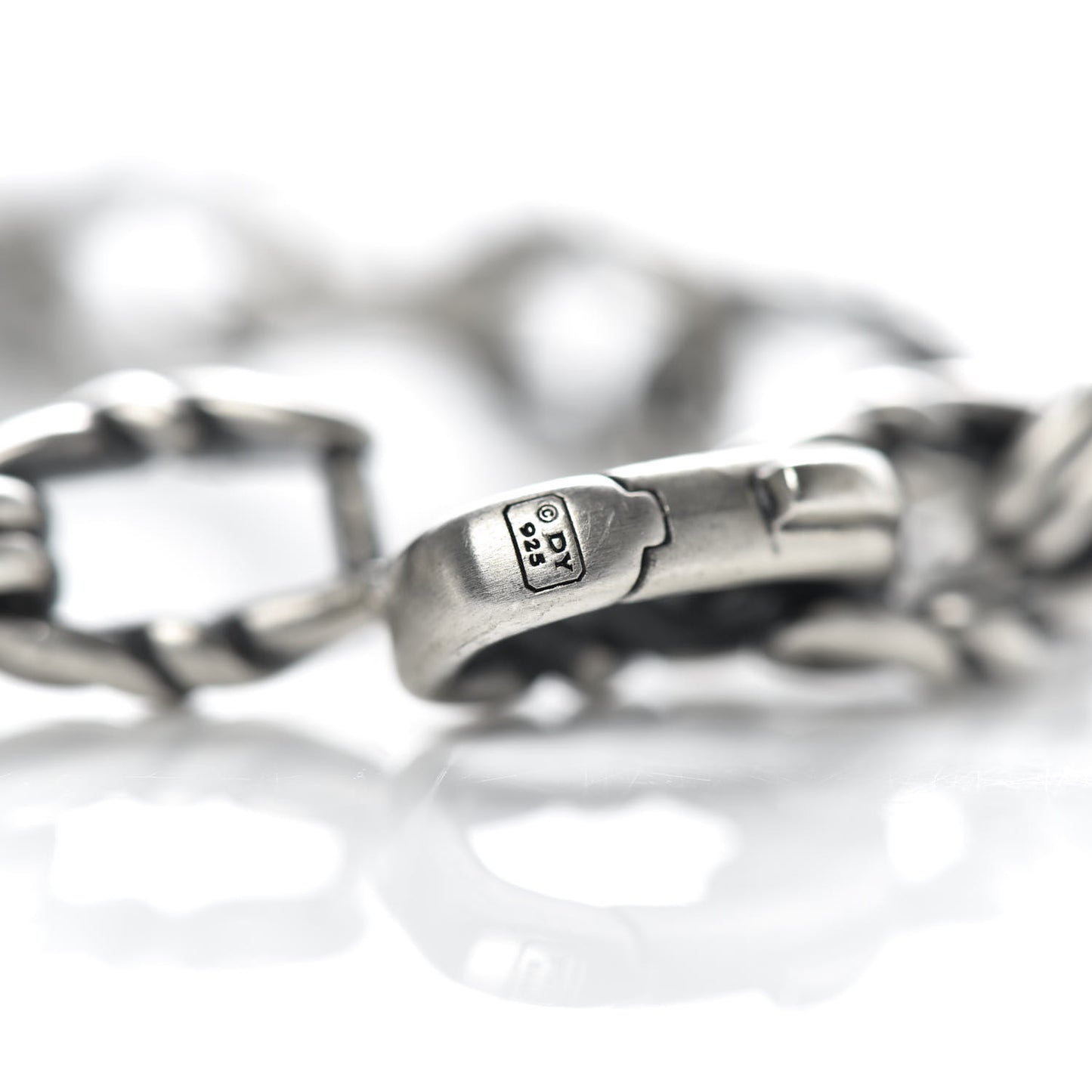 Sterling Silver 8mm Twist Link Chain Bracelet