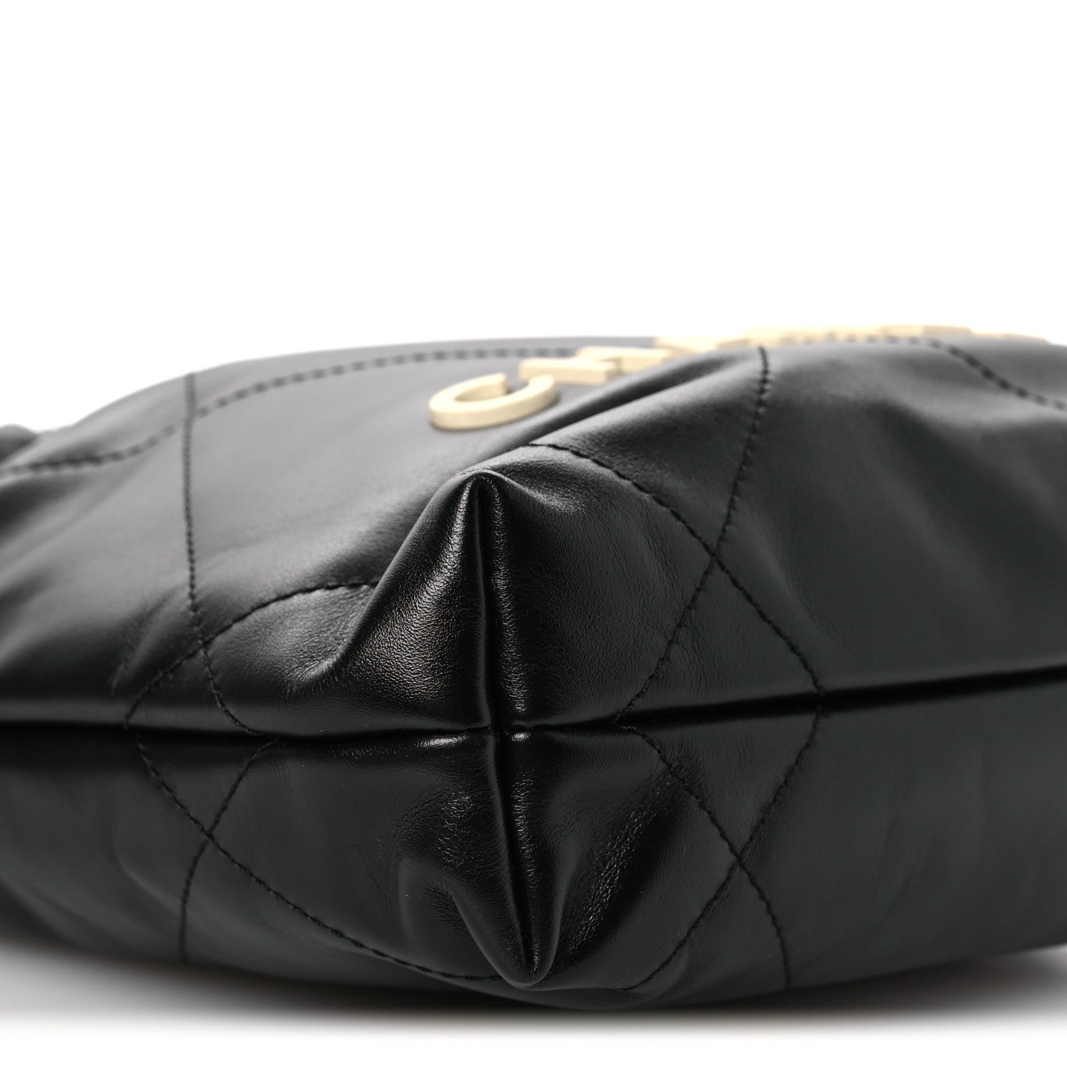 Chanel Shiny Calfskin Quilted Mini Chanel 22 Black White 8 of 9