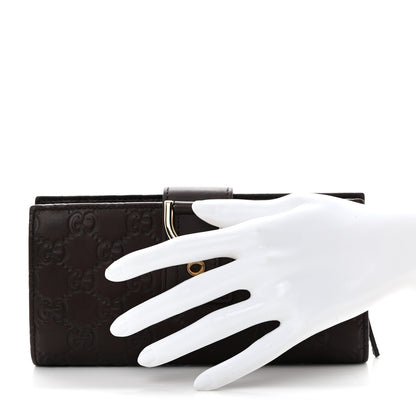Gucci Guccissima Abbey Continental Wallet Chocolate 2 of 10