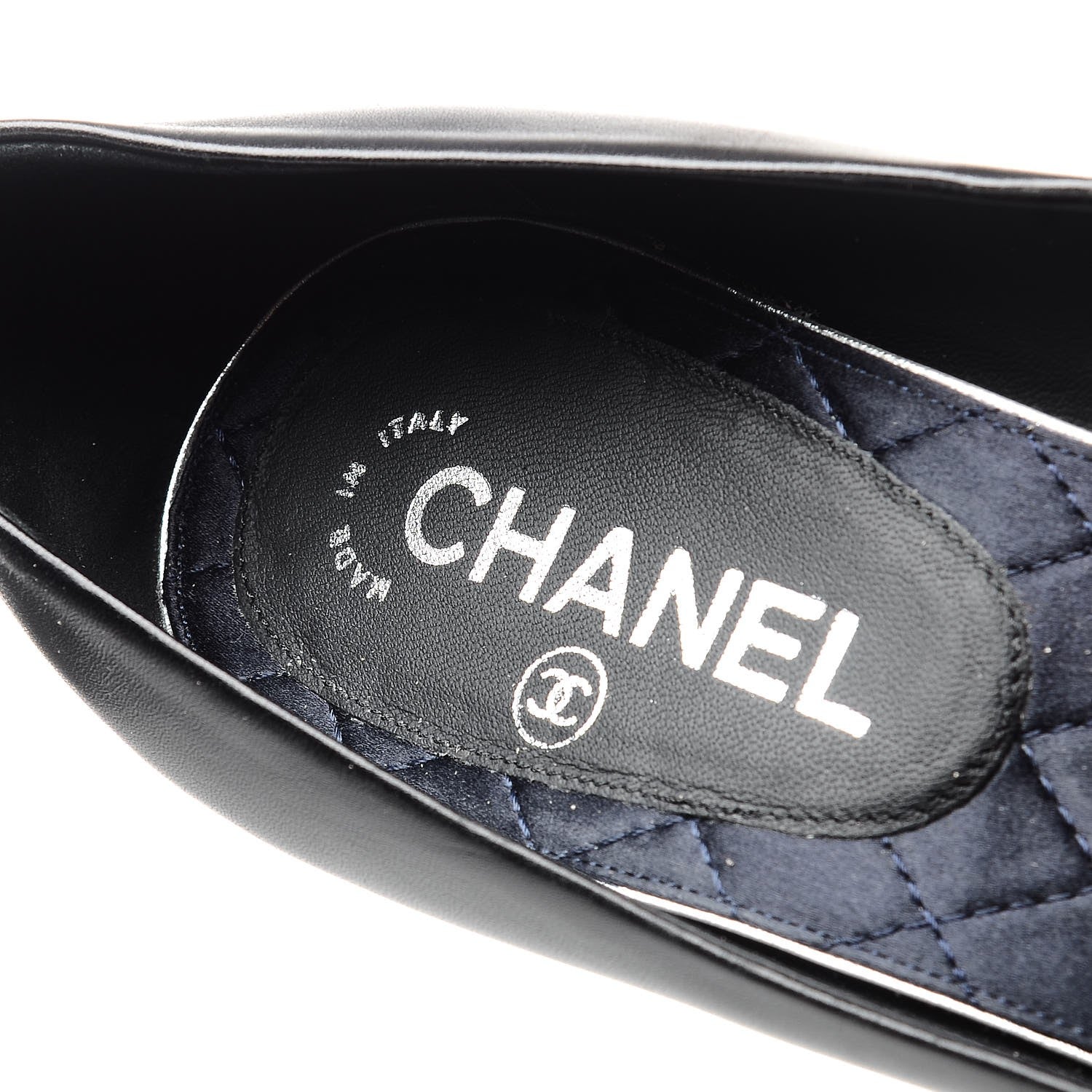 Chanel Lambskin Crystal CC Pumps 39 Black 8 of 10