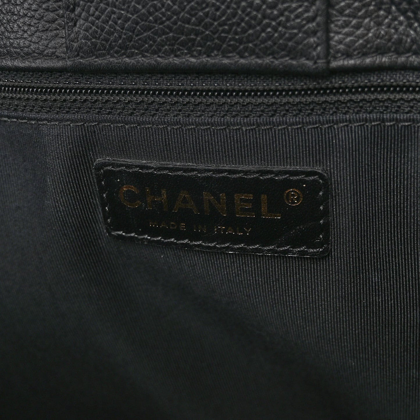 Calfskin Cerf Executive Shopper Tote Black