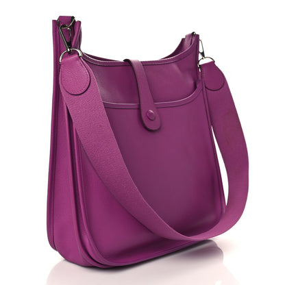 Hermes Epsom Evelyne II GM Cyclamen 2 of 13