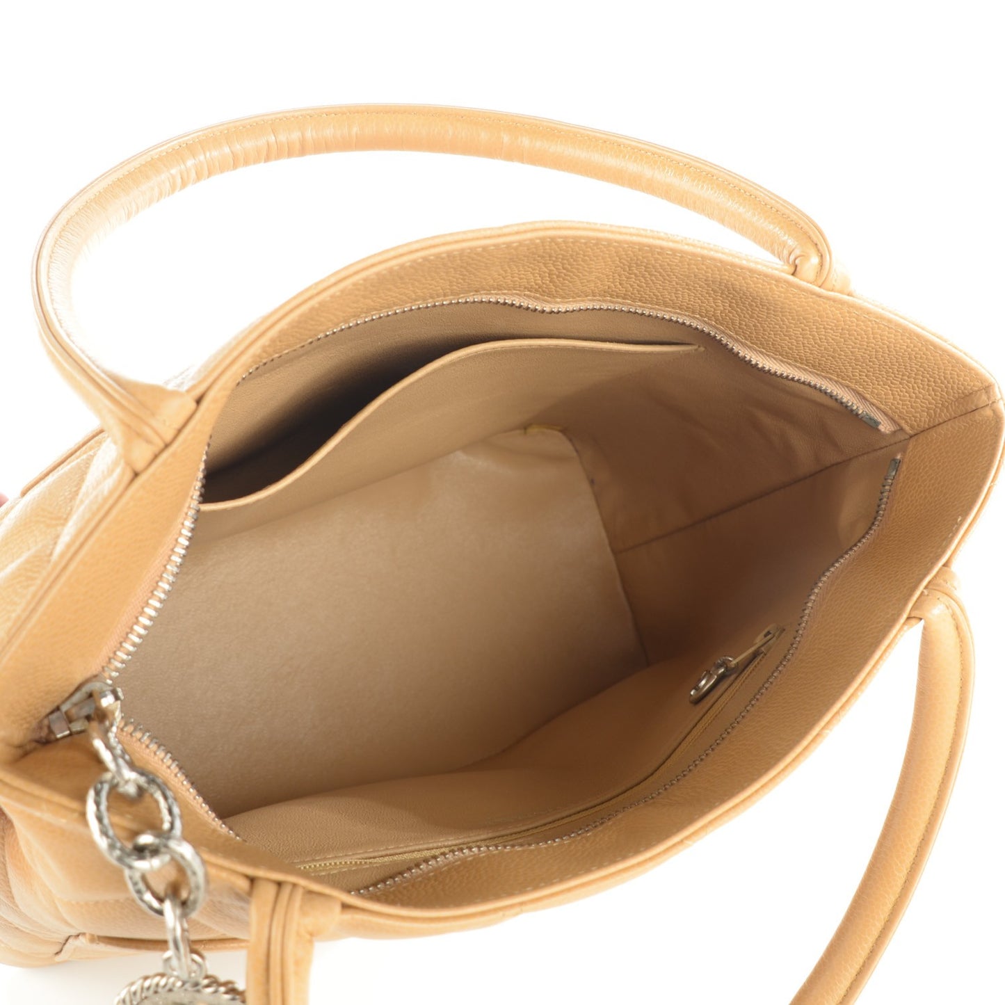 Caviar Quilted Medallion Tote Beige