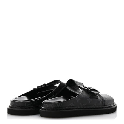 Louis Vuitton Monogram Eclipse LV Easy Mens Mule 8 Black 5 of 11