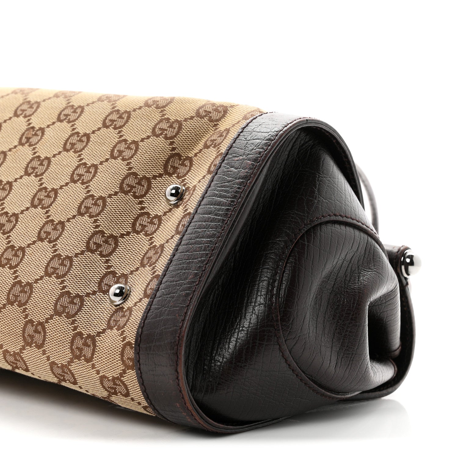 Gucci Monogram Bamboo Bullet Bag Dark Brown 10 of 11