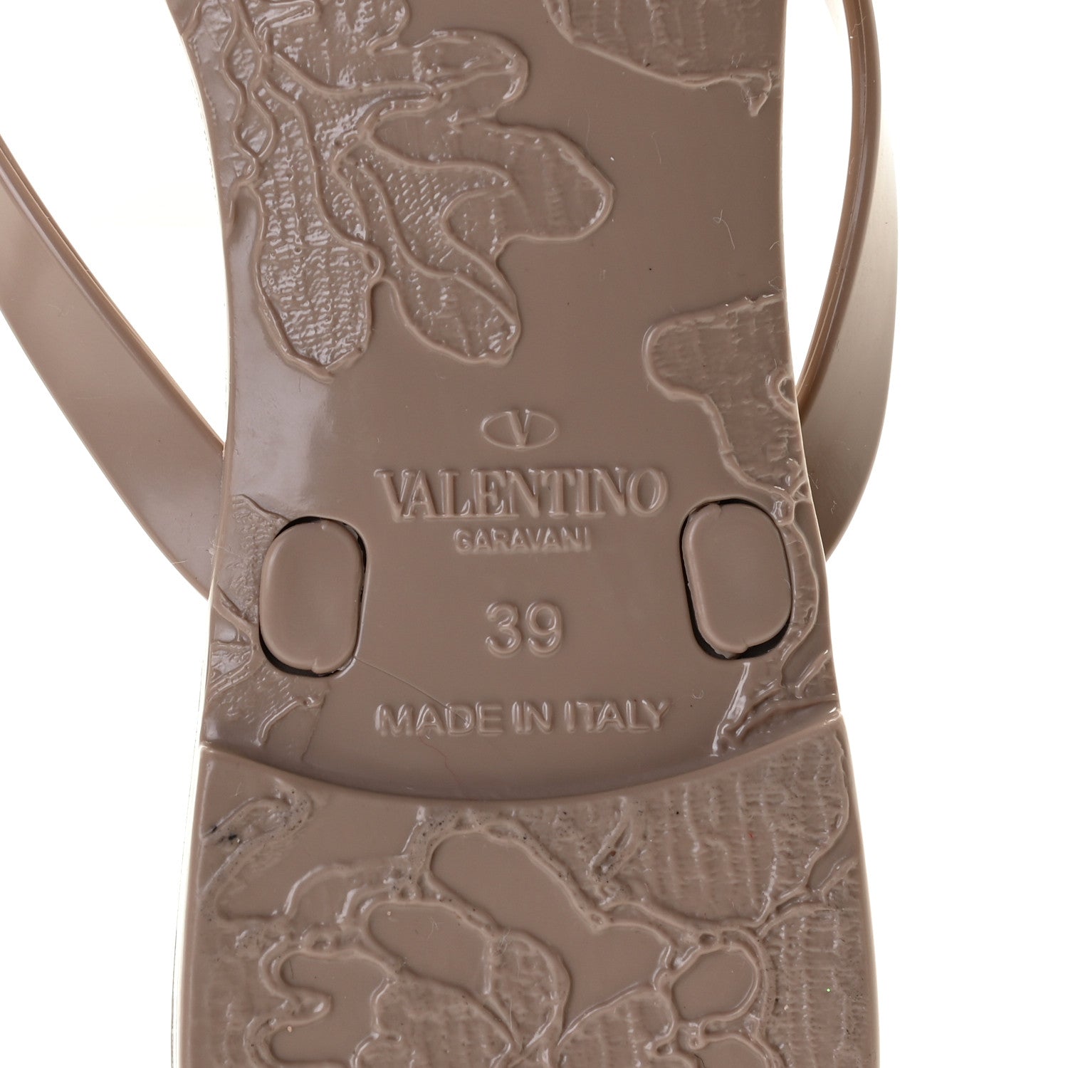 Valentino Garavani PVC Jelly Rockstud Bow Thong Sandals 39 Poudre 10 of 11