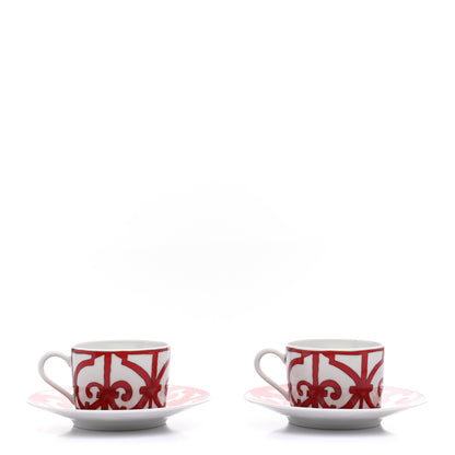 Hermes Porcelain Balcon du Guadalquivir Breakfast Cup And Saucer Set Of 2 1 of 12
