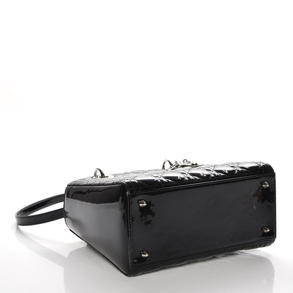 Christian Dior Patent Cannage Medium Lady Dior Black 5 of 8