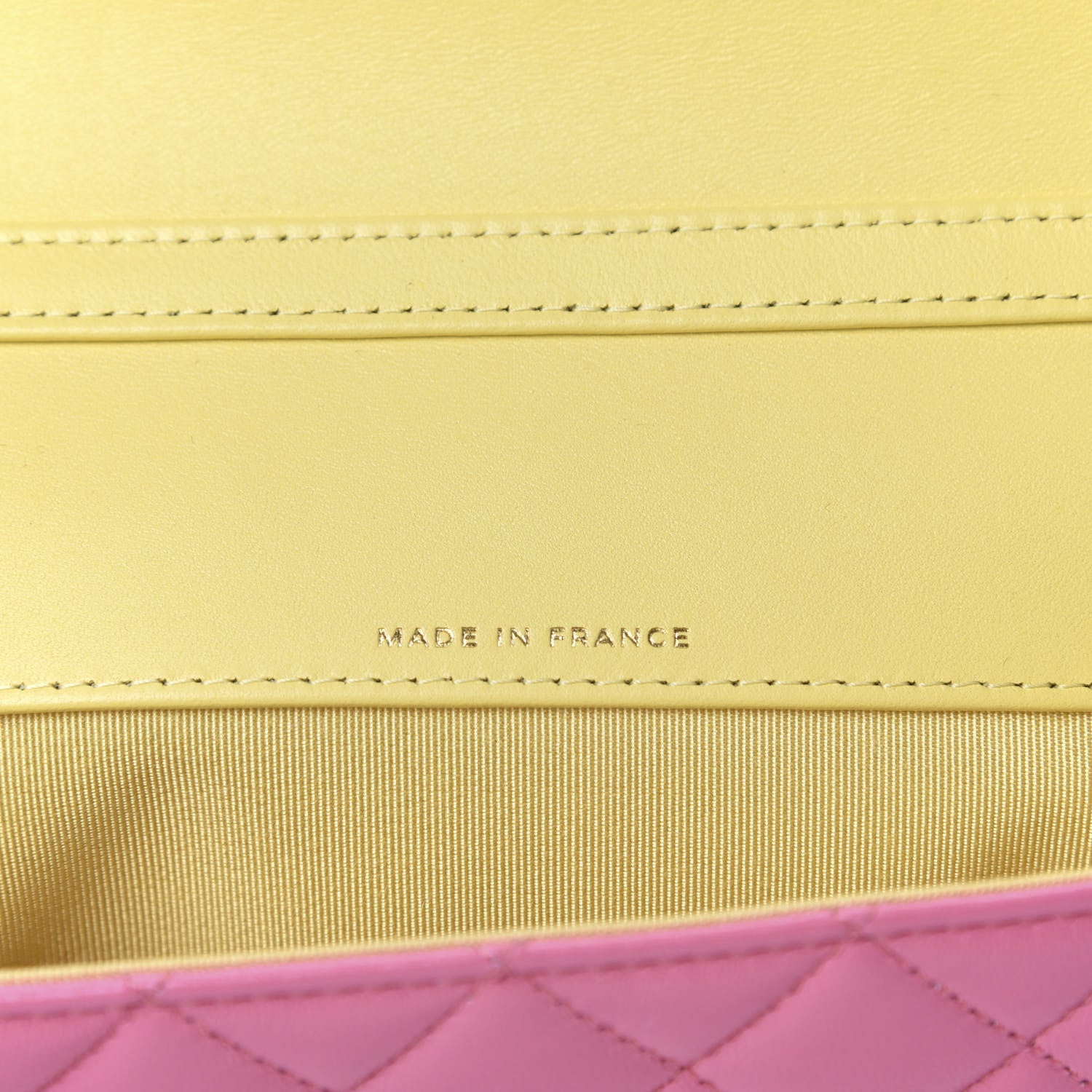 Chanel Lambskin Quilted Glasses Case With Chain Pink Yellow 7 of 9