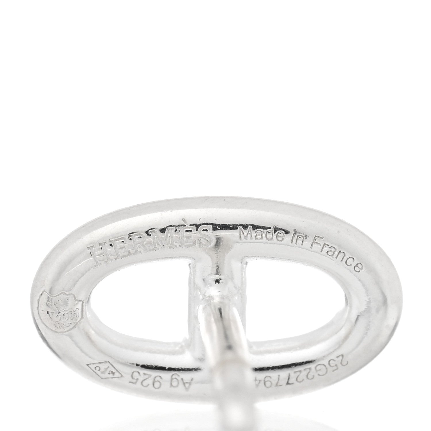 Hermes Sterling Silver TPM Farandole Earrings 4 of 5
