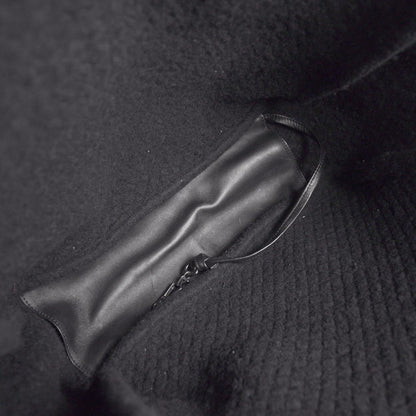Bottega Veneta Nappa Intrecciato Wool Detail Tote Nero Black 6 of 9
