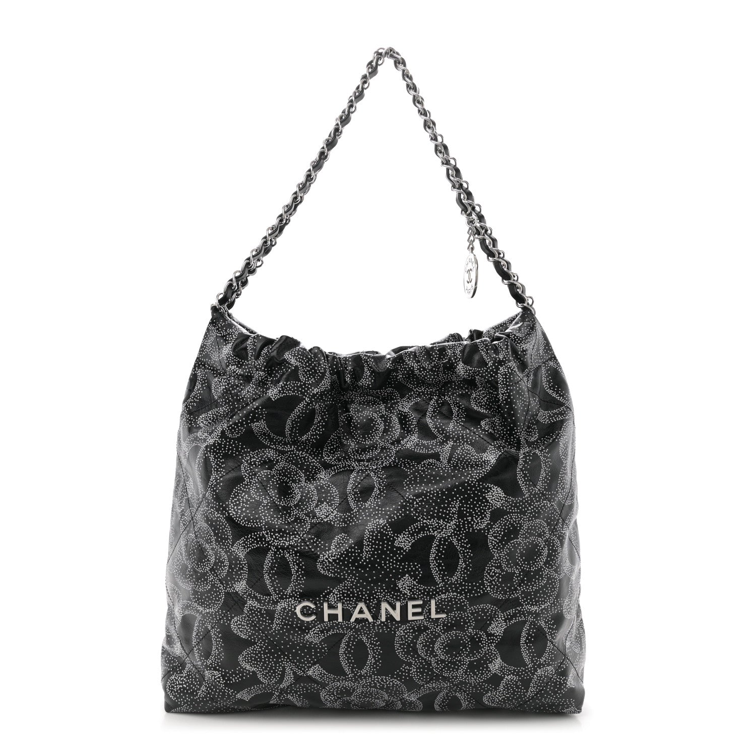 Chanel Printed Calfskin Quilted Chanel 22 Black 1 of 10