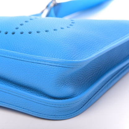 Hermes Taurillon Clemence Evelyne III PM Bleu Zanzibar 10 of 11