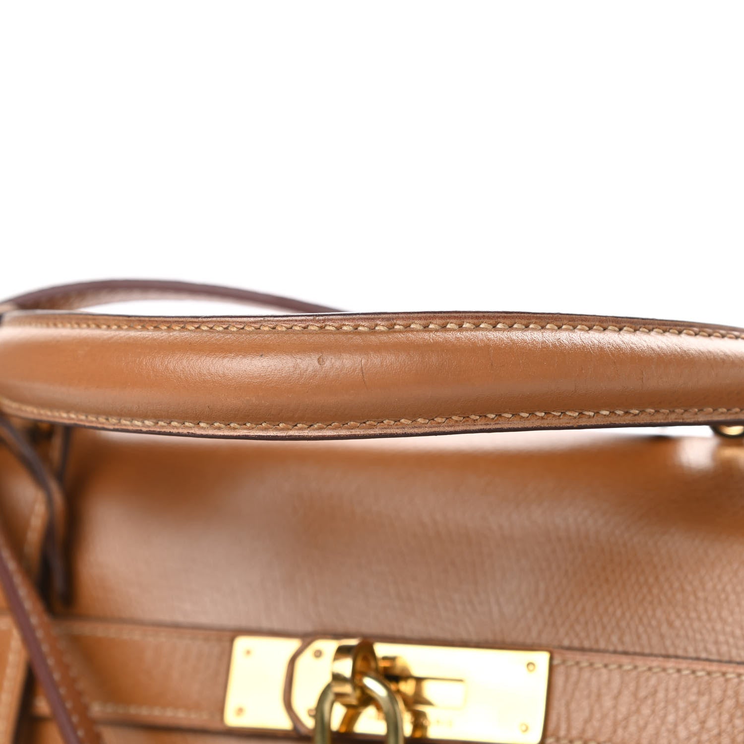 Hermes Courchevel Kelly Retourne 32 Gold 15 of 16