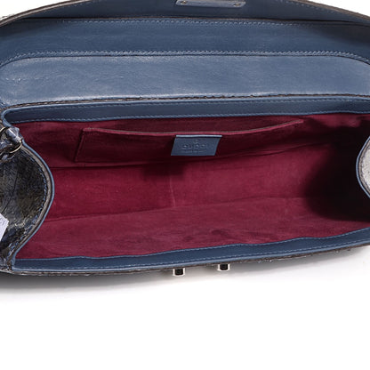 Gucci Python Lady Lock Clutch Blue 6 of 10