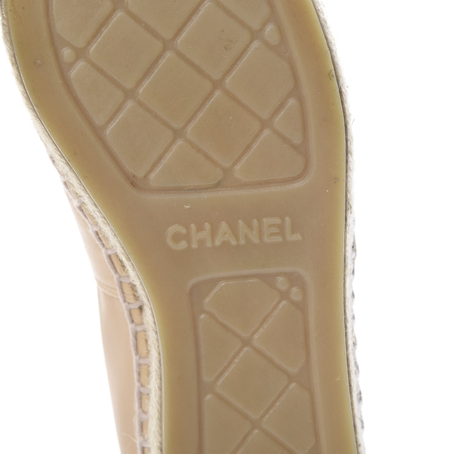 Chanel Lambskin CC Espadrilles 36 Beige Black 7 of 10