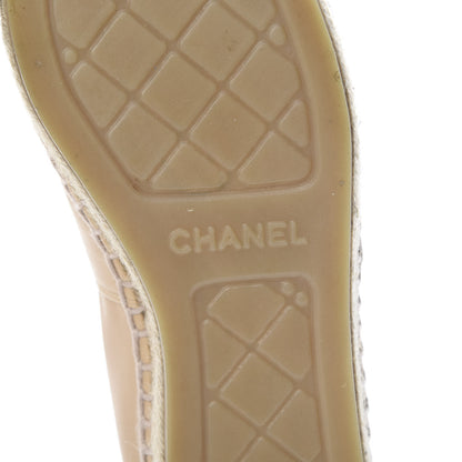Chanel Lambskin CC Espadrilles 36 Beige Black 7 of 10