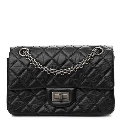 Chanel Aged Calfskin Quilted 2.55 Reissue Mini Flap Black 1 of 11